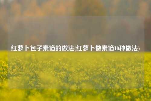 红萝卜包子素馅的做法(红萝卜做素馅10种做法)